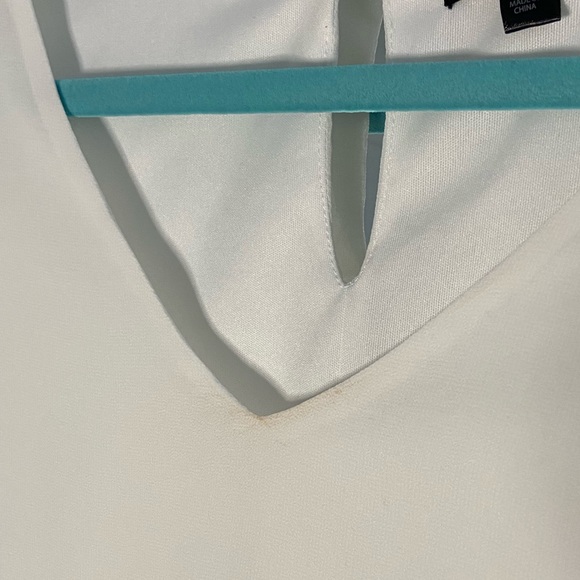 Gorgeous White Chiffon Mini Dress - Picture 5 of 7